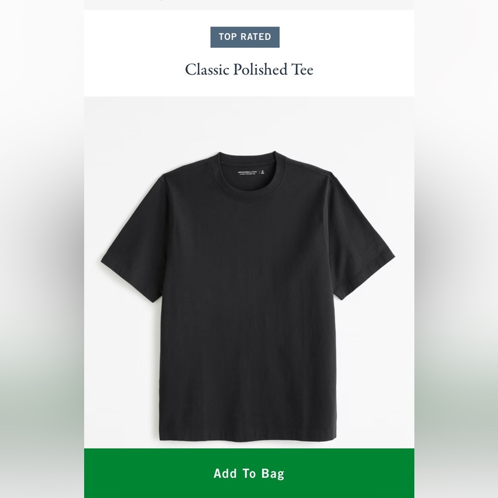 Mens Polished Tee - Abercrombie & Fitch